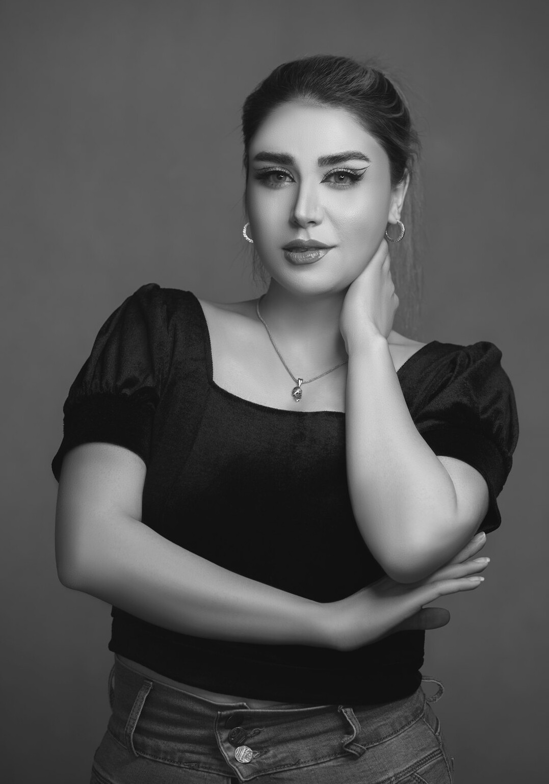 Danish female photo editor studio portrait